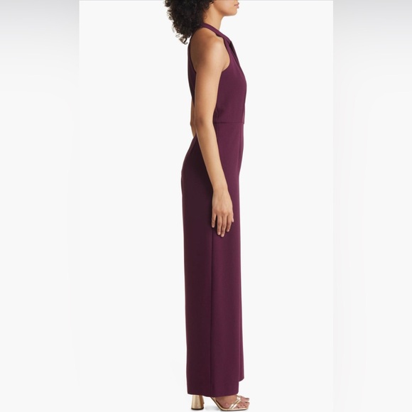 New Julia Jordan Halter Neck Wide Leg Jumpsuit - Picture 3 of 8